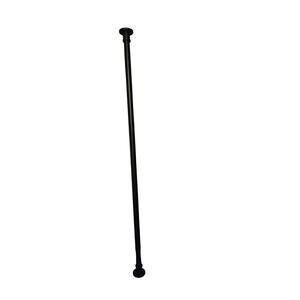 Matte Black Shower Curtain Rod 43-72" Adjustable Tension Heavy Duty 1" Diameter